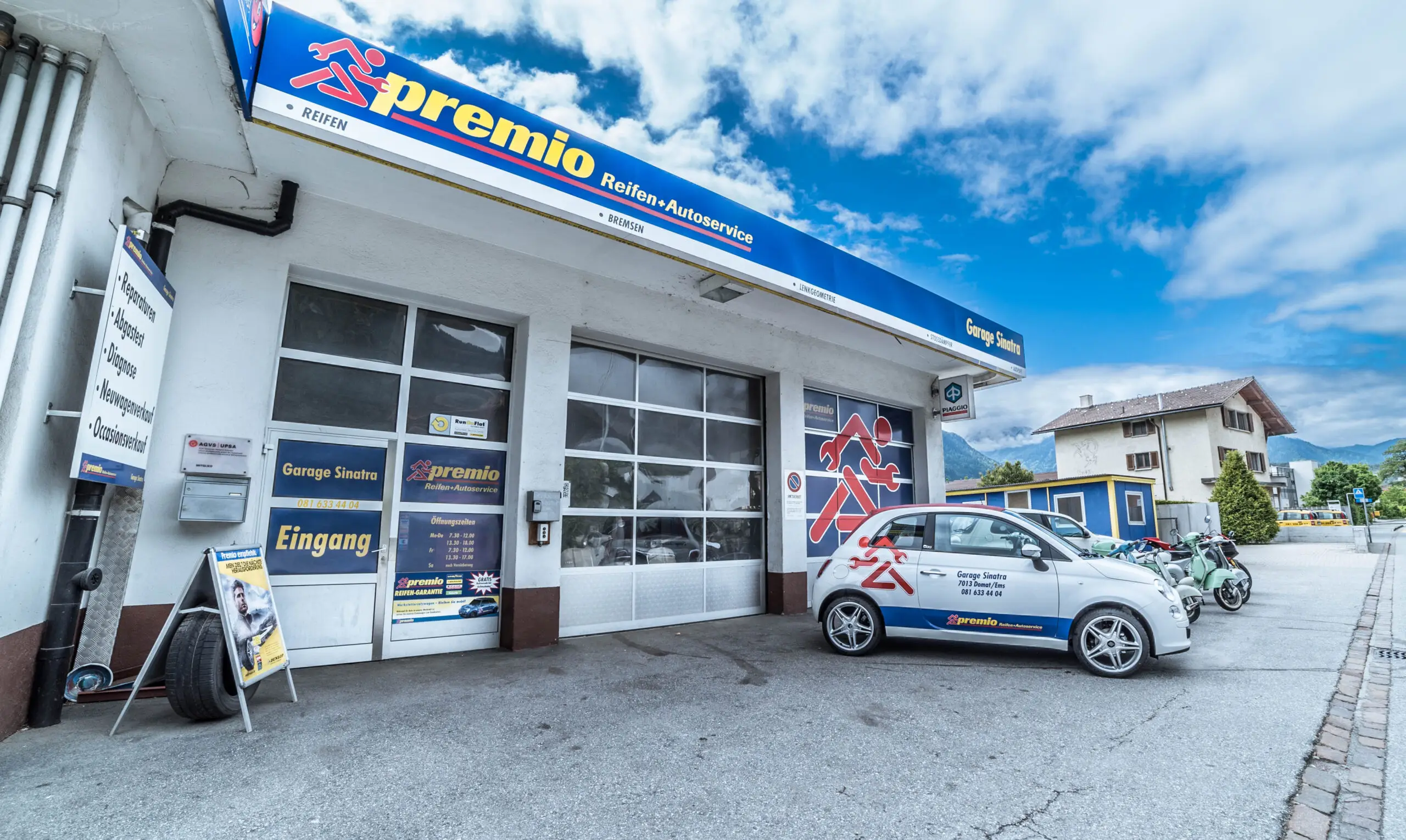 Aussenansicht der Garage Sinatra